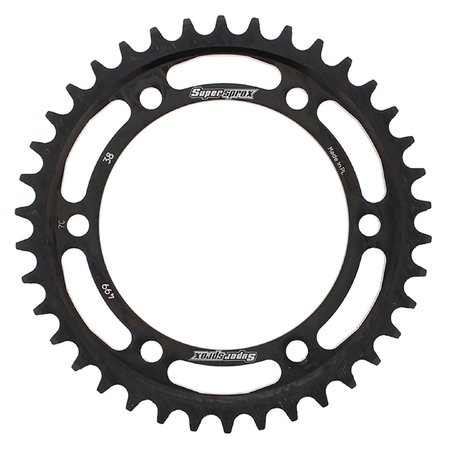 SUPERSPROX Steel Sprocket Black 38T- for Suzuki GSXR750 96 97 RFE-499-38-BLK